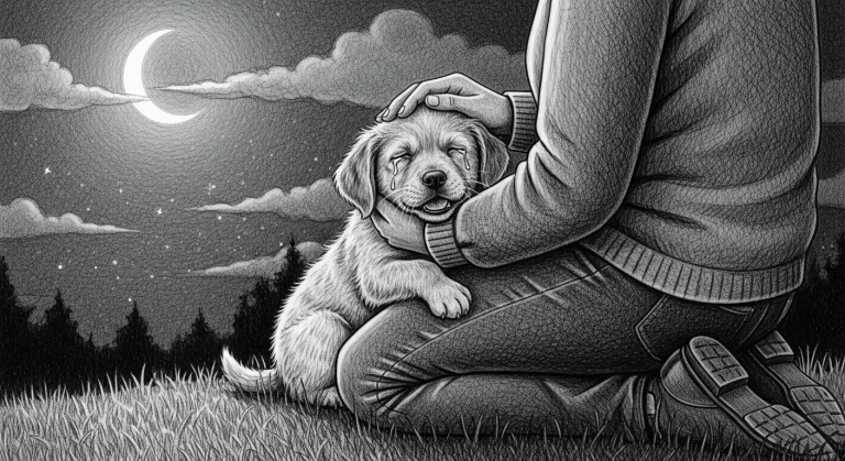 filhote chorando a noite