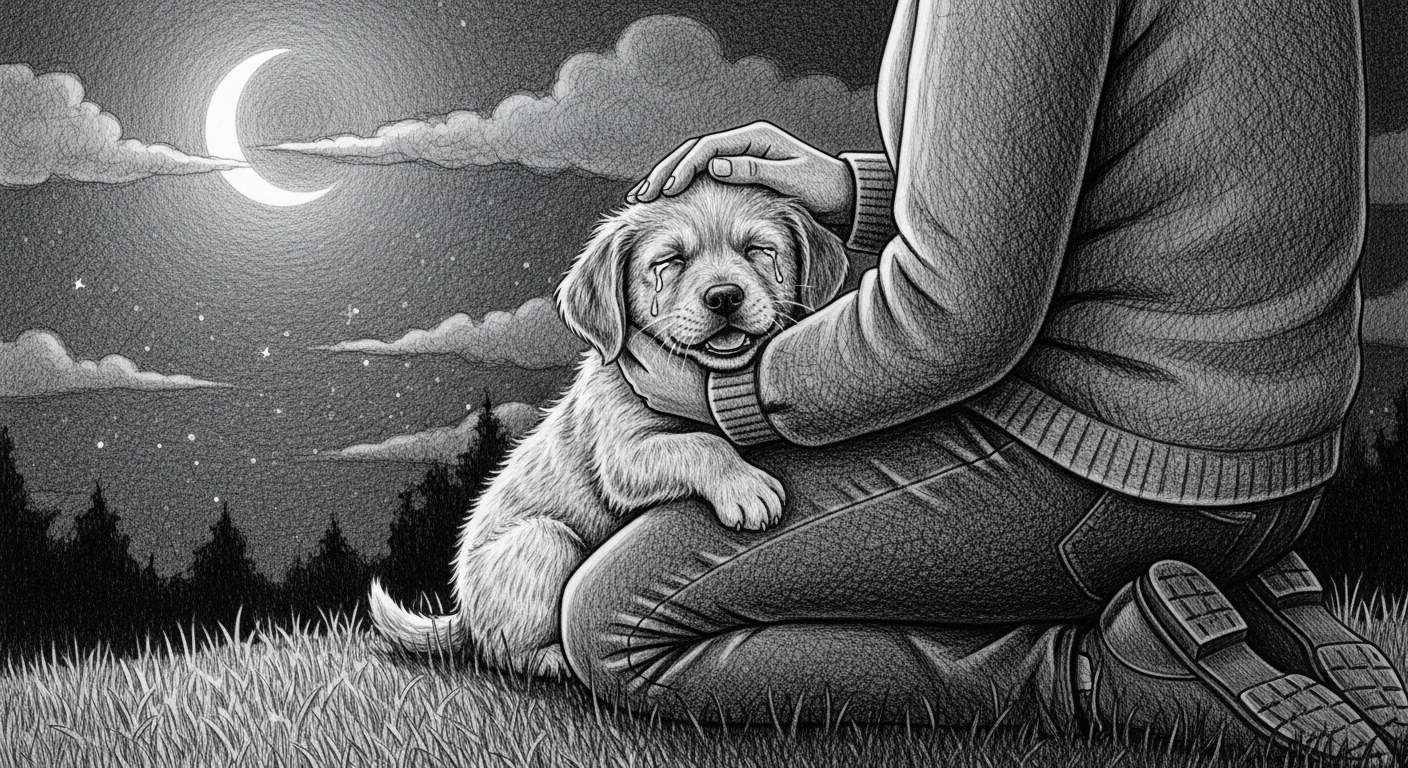 filhote chorando a noite